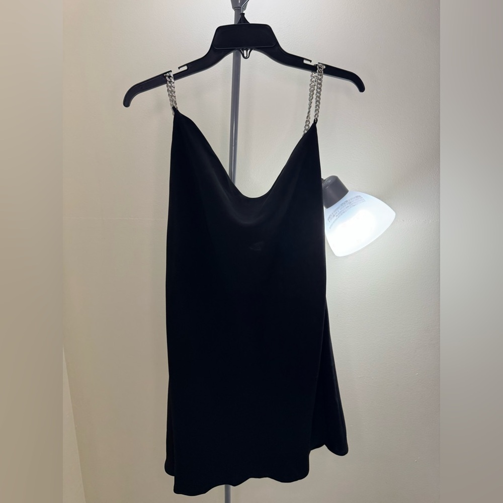 Zara Black Dress with Chain Straps
